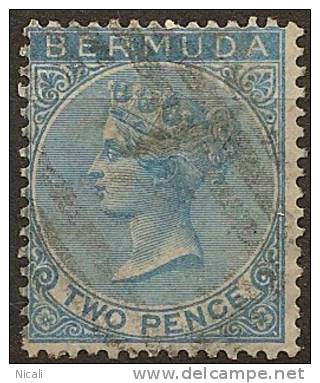 BERMUDA 1865 2d Dull Blue QV SG 3 U YE293 - 1859-1963 Colonie Britannique