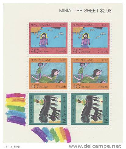 New Zealand 1987 Health MS MNH - Blocks & Sheetlets