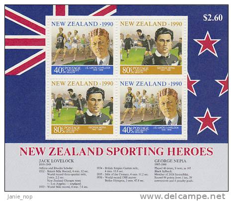 New Zealand 1990 Health MS MNH - Blocks & Sheetlets