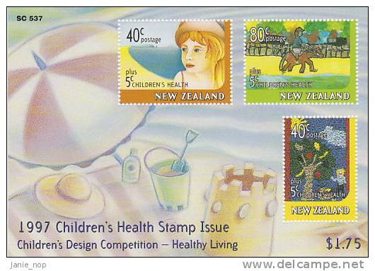 New Zealand 1997 Health MS MNH - Blocks & Sheetlets