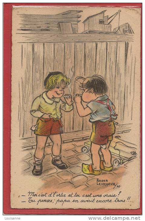 13 / 4 / 58  -  Enfants ( Signé R. Levasseur ) - Levasseur, Roger