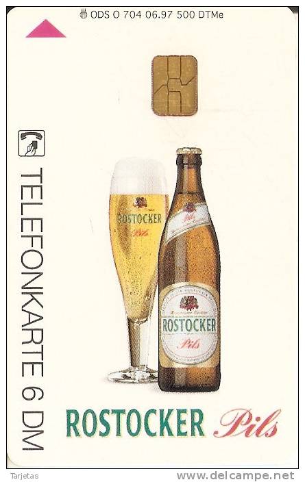 TARJETA DE ALEMANIA DE LA CERVEZA ROSTOCKER DE TIRADA 500  (BEER) - Publicidad