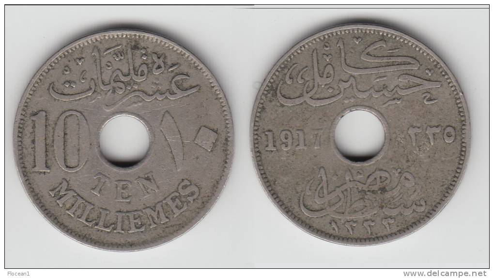 **** EGYPTE - EGYPT - 10 MILLIEMES AH1335-1917 HUSSEIN KAMIL **** EN ACHAT IMMEDIAT - Egipto