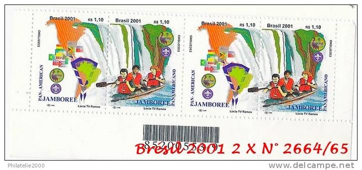 Timbres Neufs ***   Brésil 2001 Scoutisme  N° 2664 - 2665  2 X - Ungebraucht