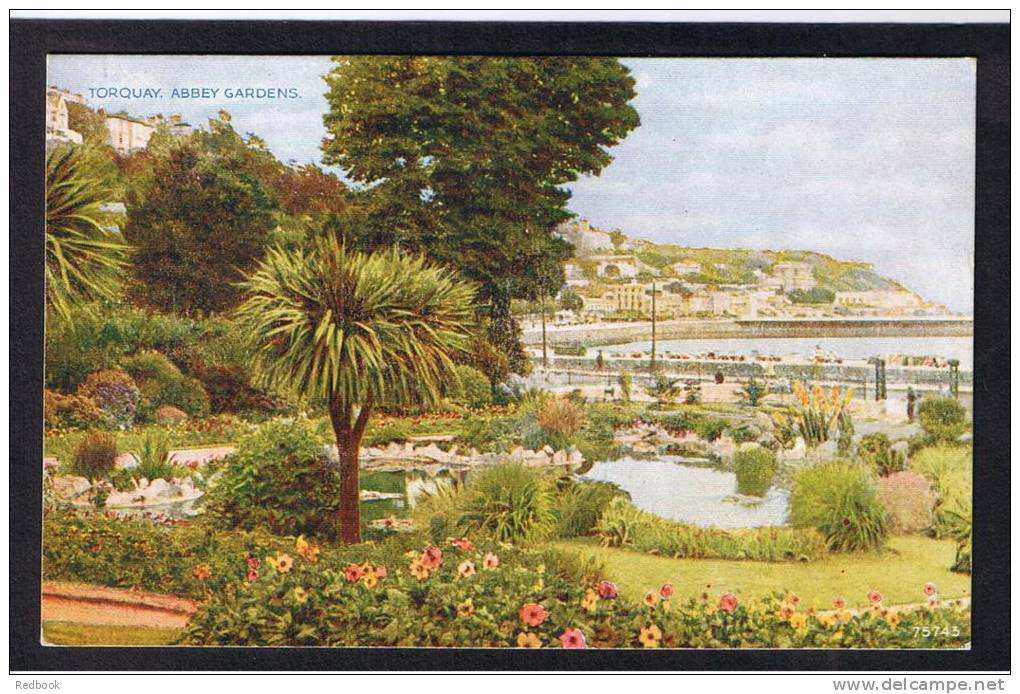 RB 928 - Early Celesque Postcard - Torquay Abbey Gardens - Devon - Torquay