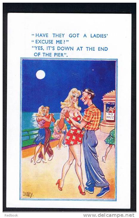 RB 928 - Comic Postcard By Dudley - 2 Couples "Have They Got A Ladies' Excuse Me - Yes It's At The End Of Pier" - Fumetti