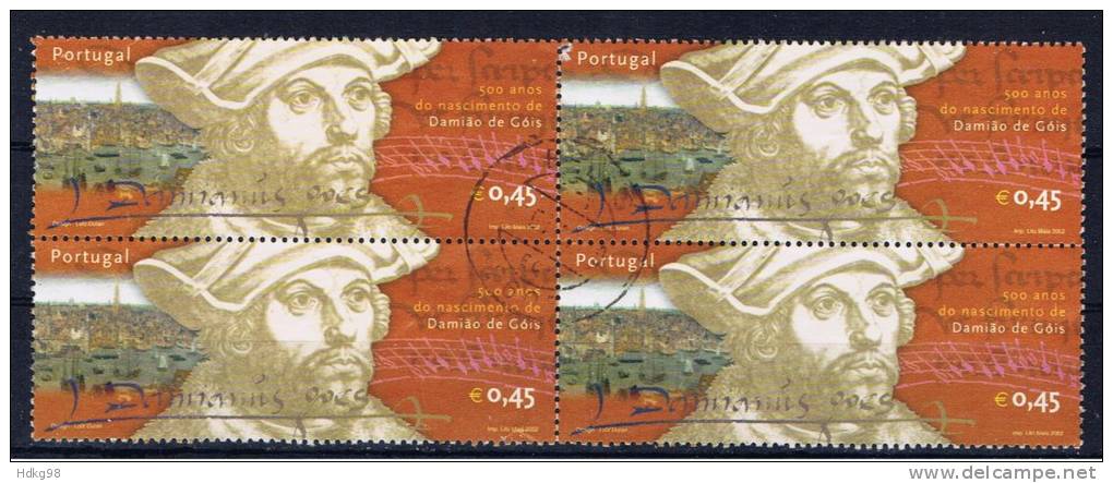 P Portugal 2002 Mi 2576 (Viererblock) - Usati