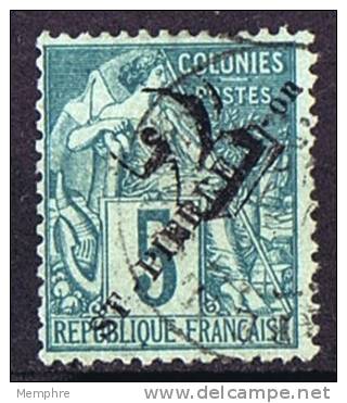 SPM  Alphée Dubois Surchargé 2  Cent Sur 5   Cent. Yv 49 - Used Stamps