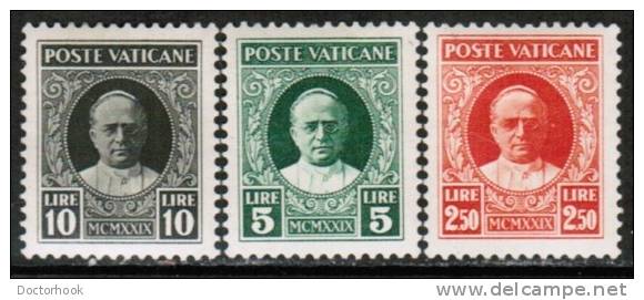 VATICAN   Scott # 1-13*  VF MINT Hinged - Unused Stamps