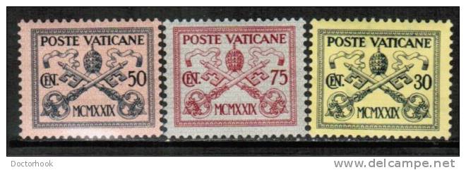 VATICAN   Scott # 1-13*  VF MINT Hinged - Unused Stamps