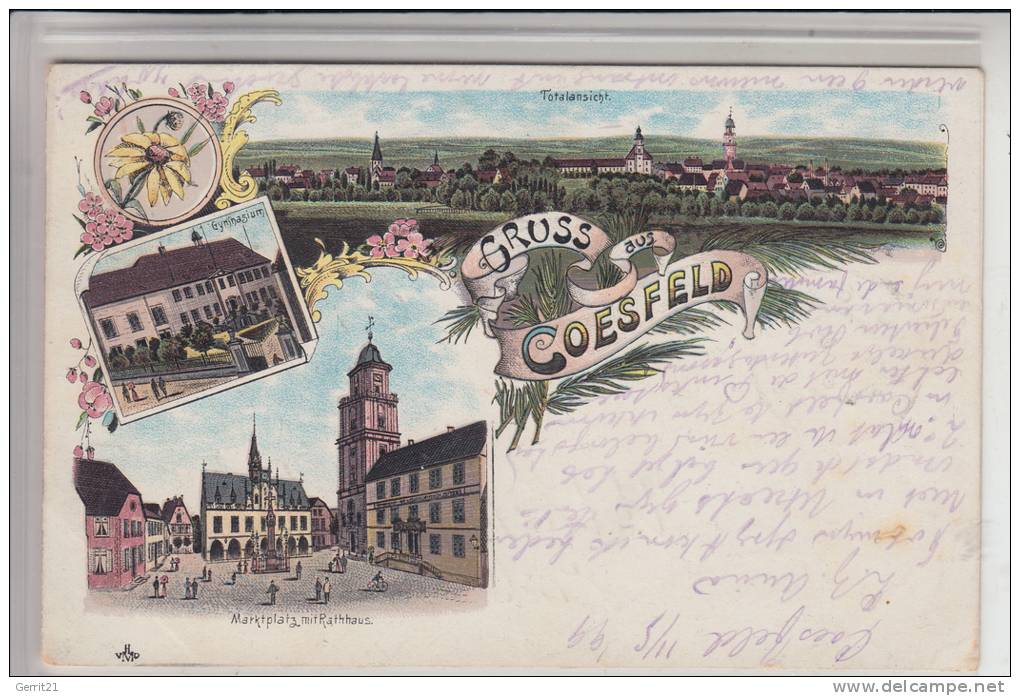 4420 COESFELD, Lithographie 1899 - Coesfeld