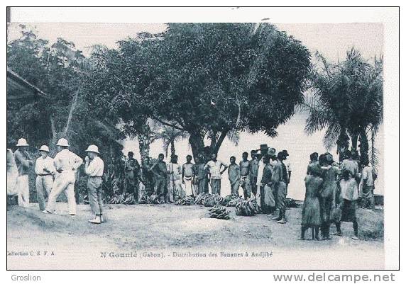 N'GOUNIE (GABON) DISTRIBUTION DES BANANES A ANDJIBE  (BELLE ANIMATION) - Gabon