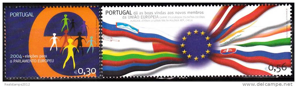 PORTUGAL - 2004,   União Europeia  ( Série, 2 Valores )   ** MNH   MUNDIFIL  Nº 3122/3 - Nuevos