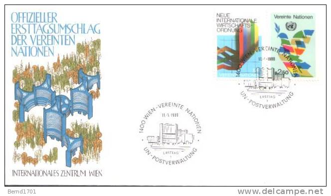 UN Wien - Mi-Nr 7/8 FDC (b099) - FDC