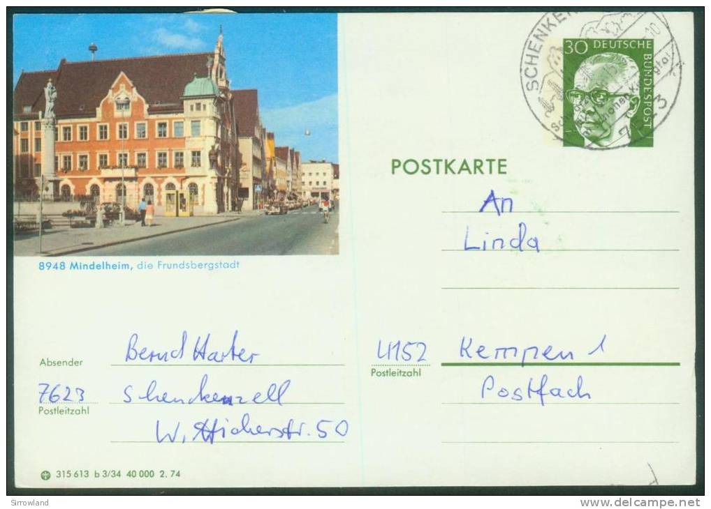 Bund BPK 1974 Mi: P 112 Serie  B3+4  5 Von 32 Karten (Bedarfspost) (&gt;weitere Bilder Innen - Cartes Postales Illustrées - Oblitérées