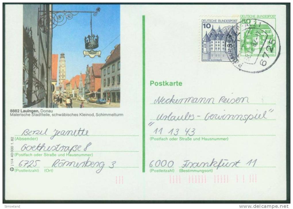 BPK 1982 Mi: P 134 Serie  J1-4  6 Karten (Bedarfspost) (&gt;weitere Bilder Innen - Cartes Postales Illustrées - Oblitérées