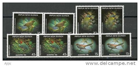 Oiseaux De Papouasie. Yv.# 520/3 . 8 T-p Neufs ** Se-tenant.  Cote 20.00 € - Collections, Lots & Séries