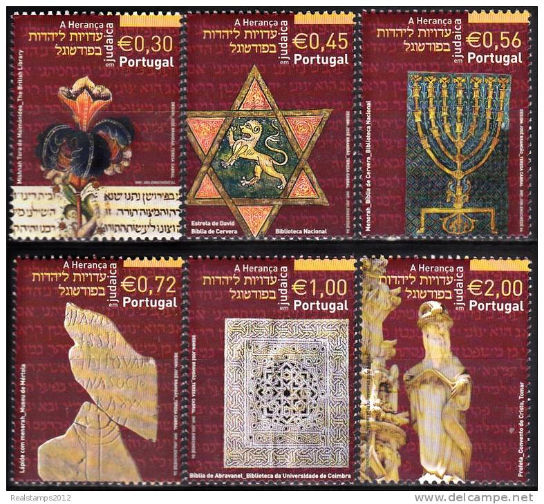 PORTUGAL - 2004, A Herança Judaica Em Portugal  (Série, 6 Valores)   ** MNH  MUNDIFIL  Nº 3135/40 - Nuevos