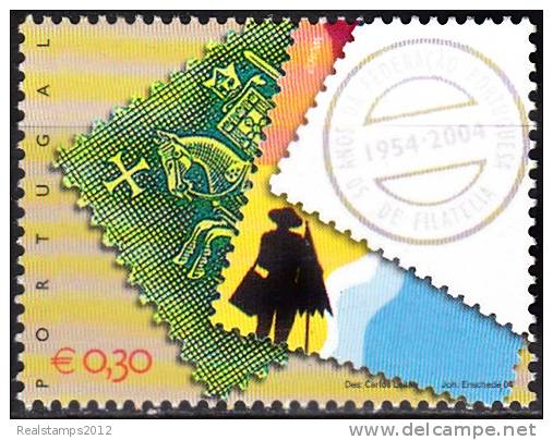 PORTUGAL - 2004, 50 Anos Da Federação Portuguesa De Filatelia.  € 0,30   ** MNH  MUNDIFIL  Nº 3150 - Nuevos