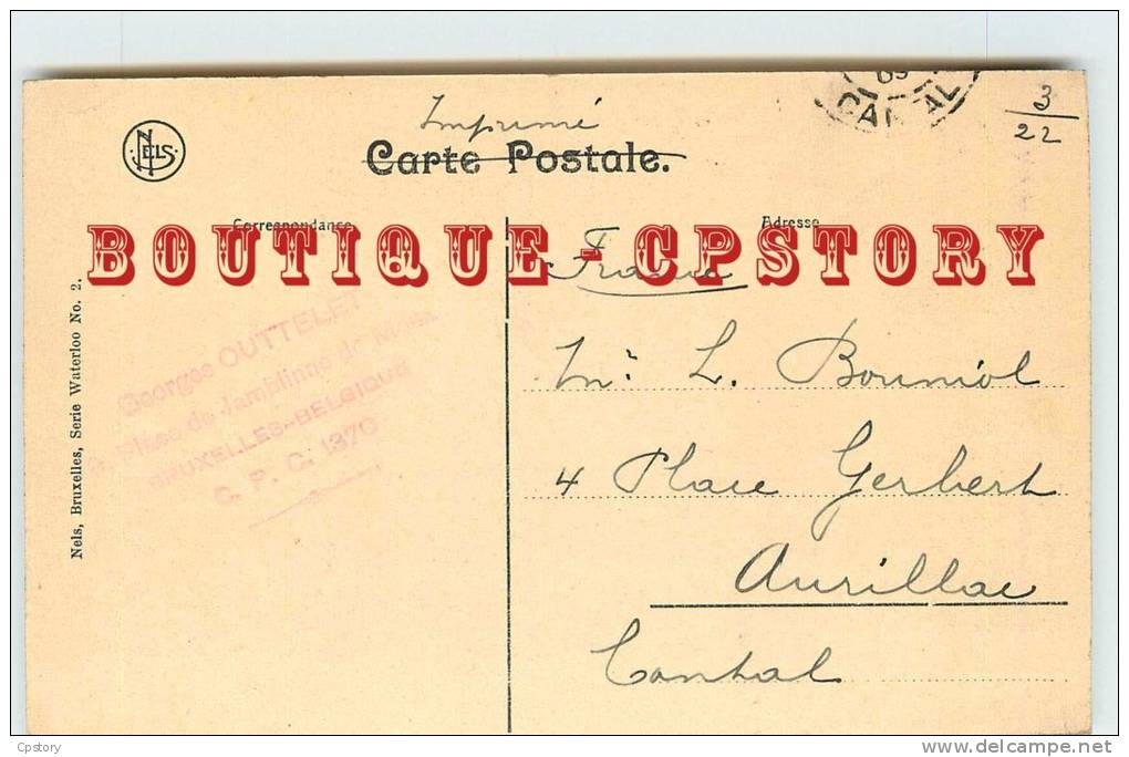 ACHAT IMMEDIAT - FERMES - Ferme De Mont Saint Jean à Waterloo - Farm - Carte Voyagée 1909 - Dos Scanné - Fermes