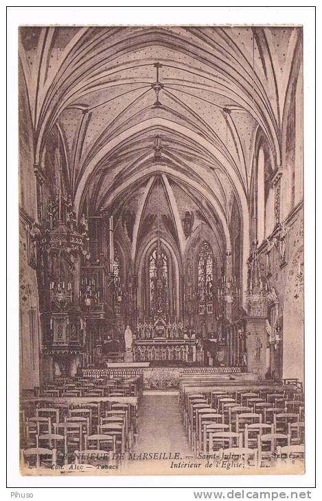*2375*   SAINT JULIEN : Interieur De L'Eglise - Saint Barnabé, Saint Julien, Montolivet