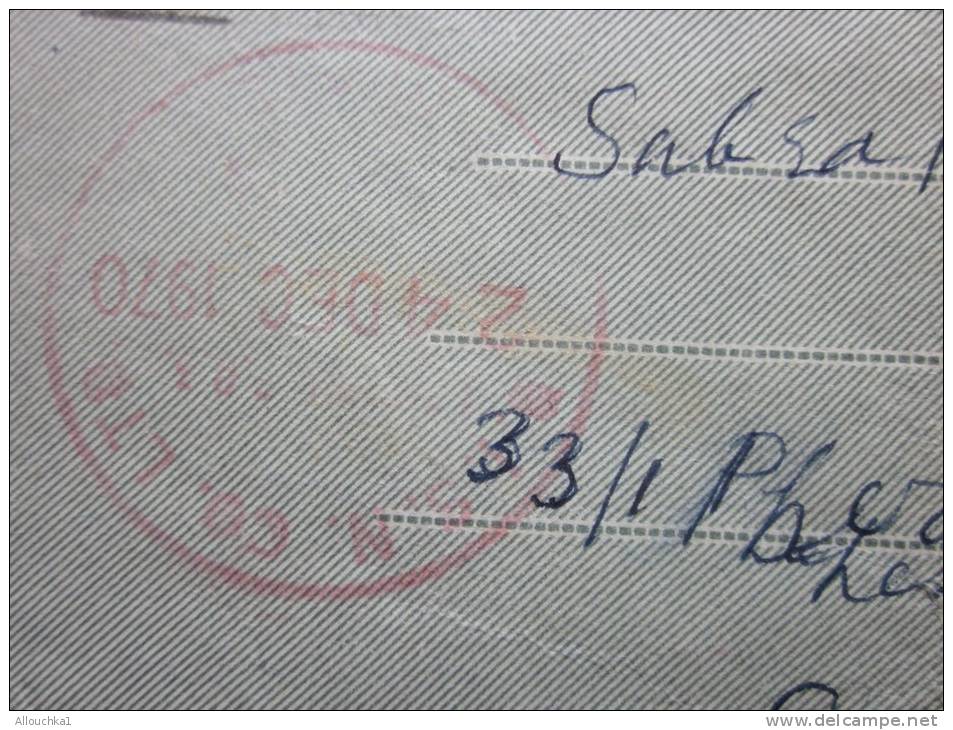Entier Postal Calcutta India Inde Enveloppe Lettre Letter Cover Pour Bombay - Covers