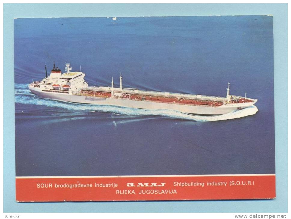 Ship Viktorio Codovilla -tanker-Shipyard 3.Maj Rijeka Yugoslavia-for USSR-mint - Petroleros