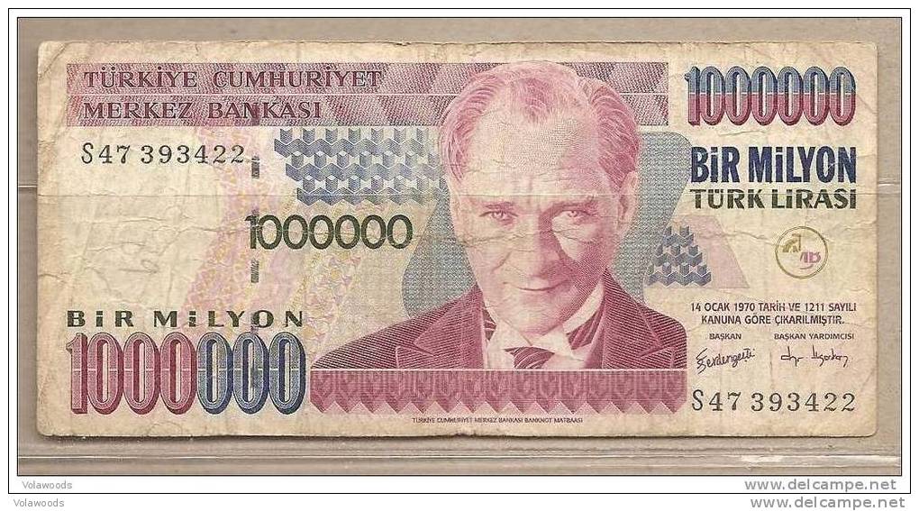 Turchia - Banconota Circolata Da 1.000.000 Lire - Turchia