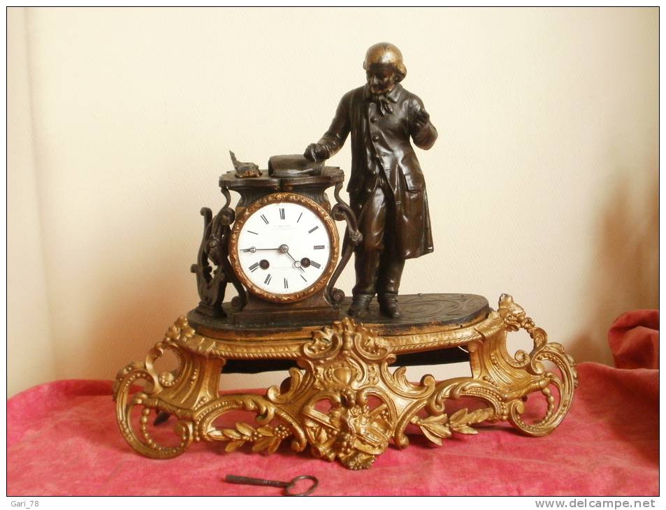 PENDULE C. DETOUCHE Fournisseur De L'Empereur, époque NAPOLEON III - FONCTIONNE - Horloges