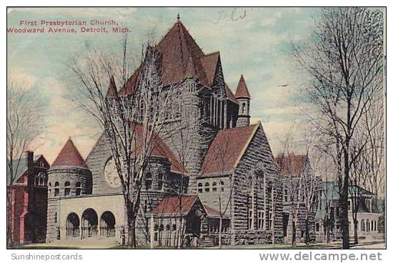 Michigan Detroit First Presbyterian Church On Woodward Avenue - Detroit