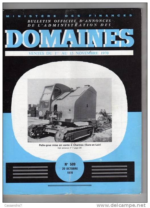 Bulletin D´annonces Des Domaines-N°509-Vente à Chartres-à Rennes-St-Brieuc-Brest(remorqueur,barges,embarcations - Autres & Non Classés