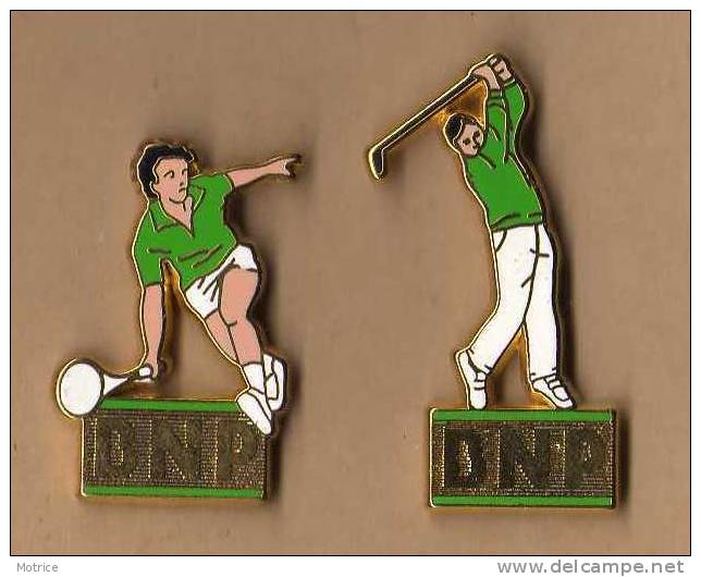 LOT DE  2 PIN'S BNP , Tennis, Golf. - Tennis