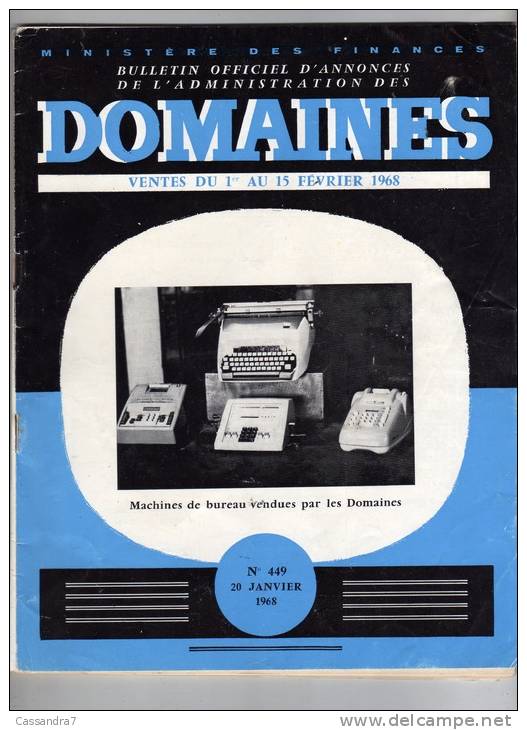 Bulletin D´annonces Des Domaines-N°449-ventes à Kerguen En Arradon-St-Avé(Morbihan) Batiment Ancien Corp De Garde - Autres & Non Classés