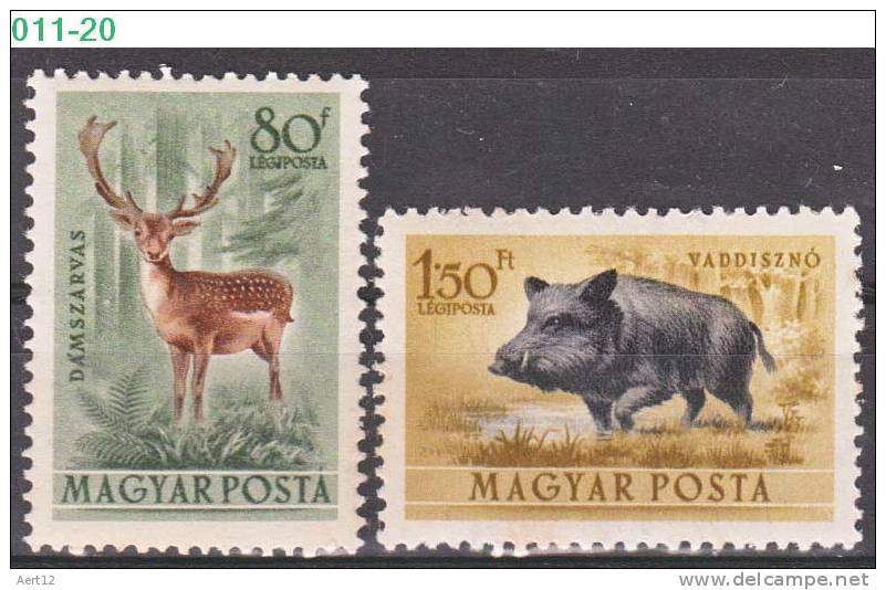 HUNGARY, 1953, Wild Animals,  Sc/Mi C117,C119 / 1291,1293 - Neufs