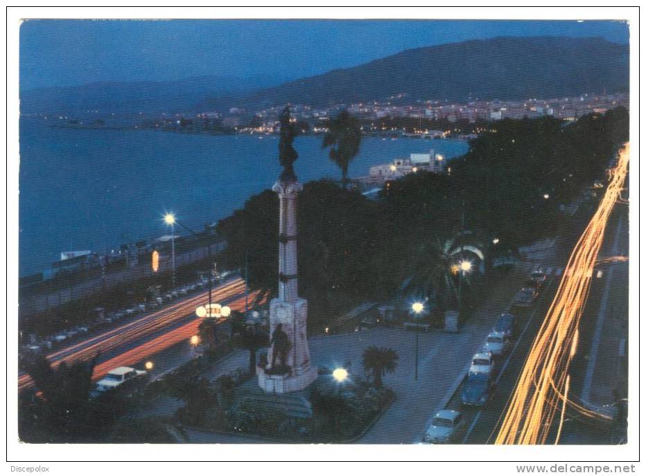 A2897 Reggio Calabria - Lungomare - Notturno - Auto Cars Voitures / Viaggiata 1973 - Reggio Calabria