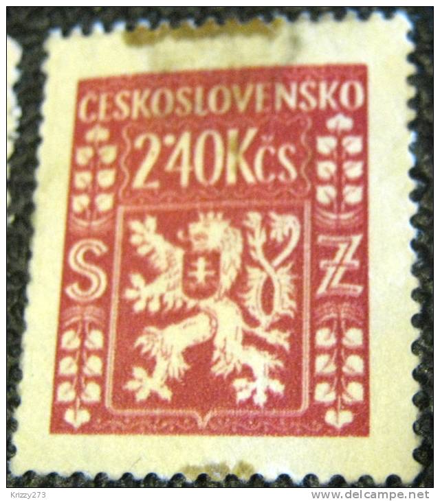 Czechoslovakia 1947 Official Stamp 2.40k - Used - Dienstzegels