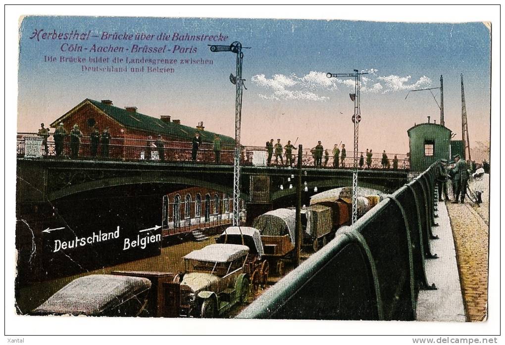 HERBESTHAL - Brücke über Dis Bahnstrecke - Cöin - Aachen - Brüssel - Paris - Colorized Card - Blank Back - Lontzen