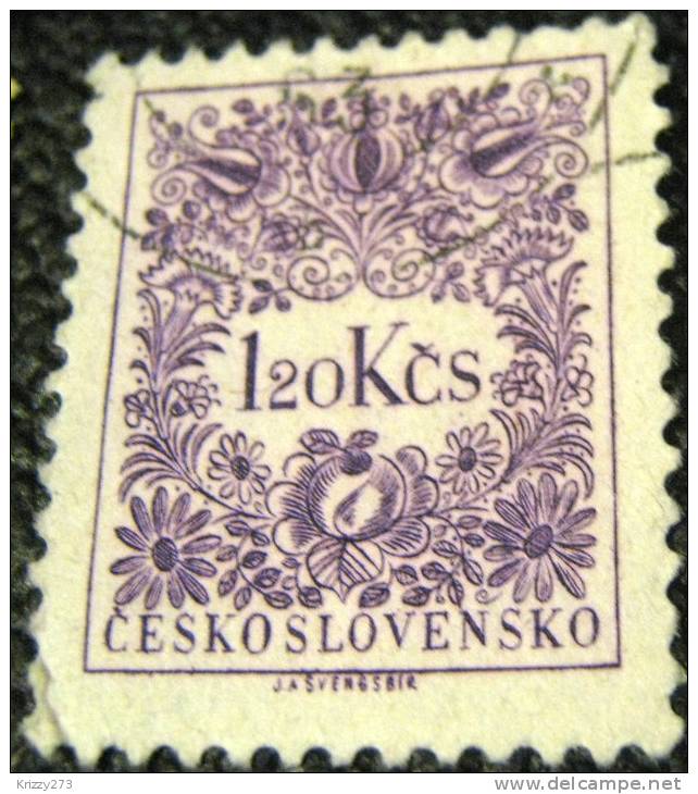 Czechoslovakia 1954 Postage Due 1.20k - Used - Strafport