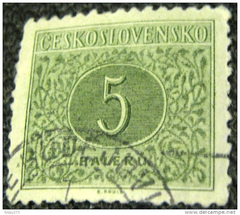 Czechoslovakia 1954 Postage Due 5h - Used - Strafport