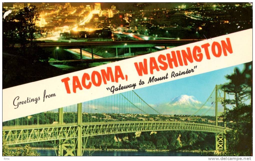 TACOMA  WASHINGTON   Gateway To Mount Rainier Carte écrite En Bon état - Tacoma