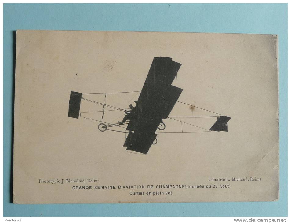 Grande Semaine D'Aviation De Champagne( Journée Du 26 Aout) - CURTISS En Plein Vol - ....-1914: Voorlopers