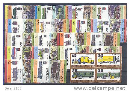 Tuvalu,Germany East Railway 4 Complete Series MNH ** - Tuvalu (fr. Elliceinseln)