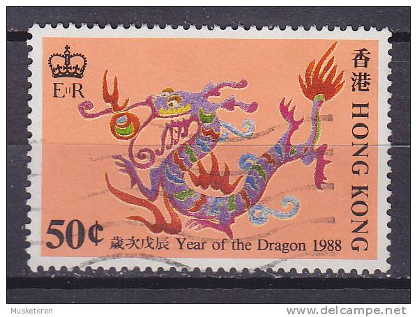 Hong Kong 1988 Mi. 532    50 C Chinesisches Neujahr Chinese New Year Jahr Des Drachen Year Of Dragon - Oblitérés