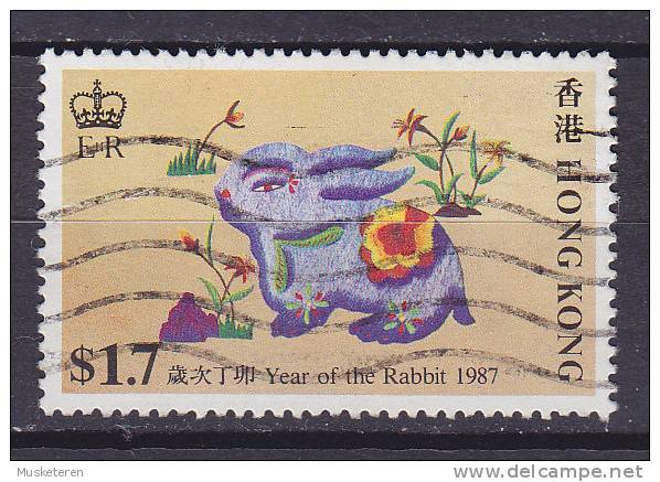 Hong Kong 1987 Mi. 501     1.70 $ Chinesisches Neujahr Chinese New Year Jahr Des Hasen Year Of Rabbit - Oblitérés