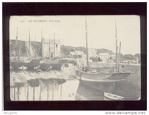 56 Ile De Groix Port Tudy édit. HLM N° 1431 Bateaux De Pêche Thonier " Union R....  .... " à Groix , Rare - Groix