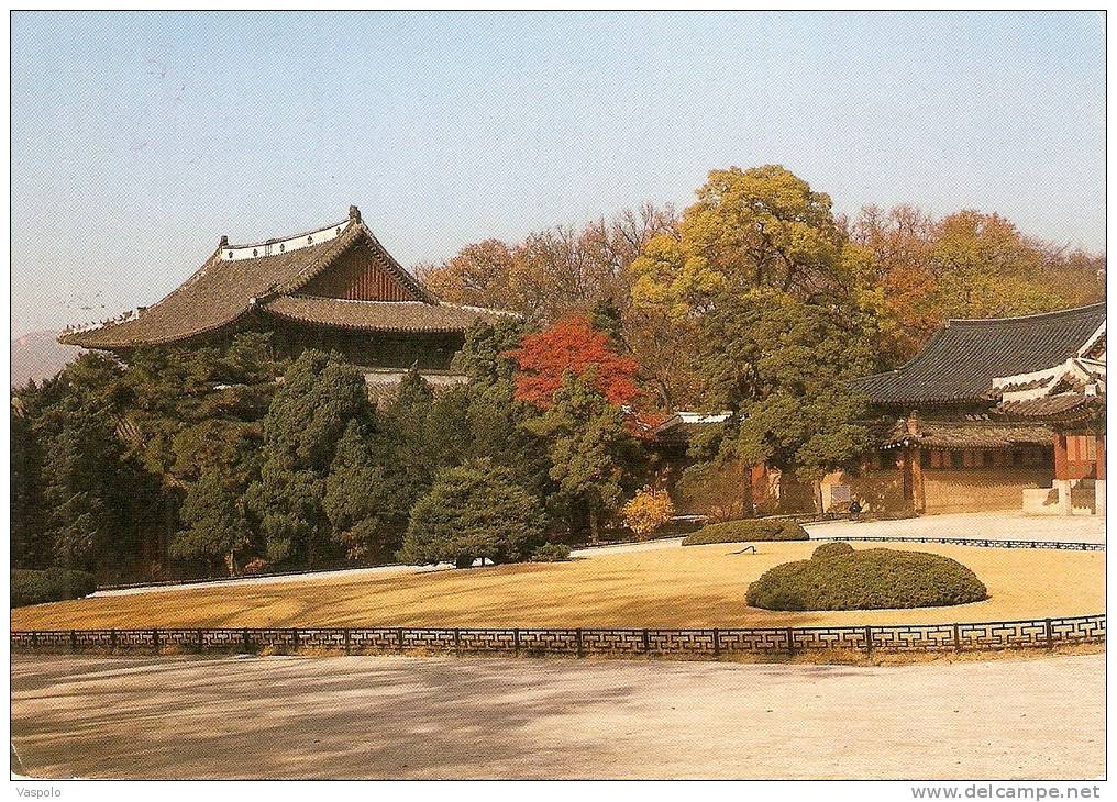 KOREEA,CH'ANGDOKKUNG PALACE - POSTCARD CIRCULATED 1987- NICE STAMPS - Korea, South