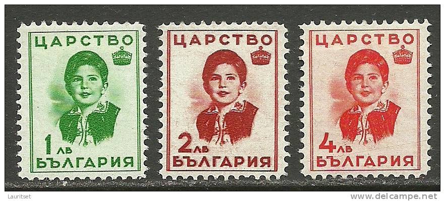 BULGARIEN BULGARIA 1937 Prinzessin Marie Luise Michel 312 - 314 * - Ungebraucht