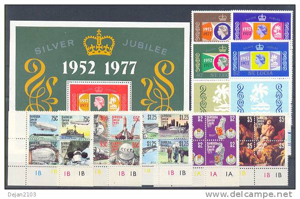 Barbuda,St.Lucia 2 Complete Series & Mini Sheet MNH ** - St.Lucia (1979-...)