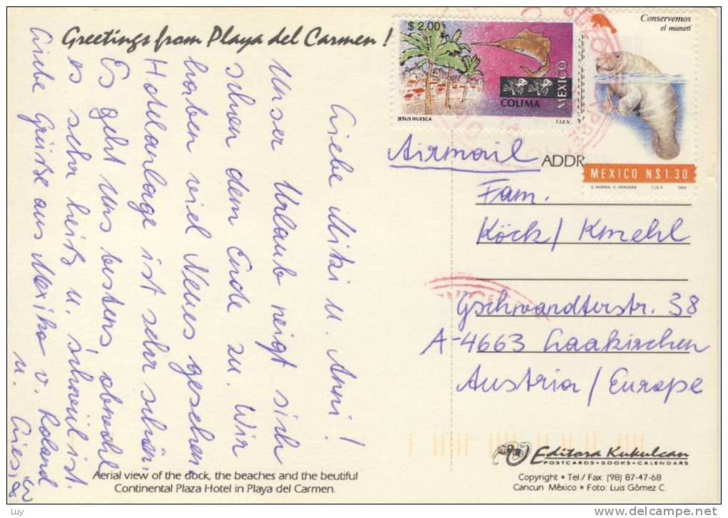 PLAYA DEL CARMEN - 1993 , Special Stamp - México