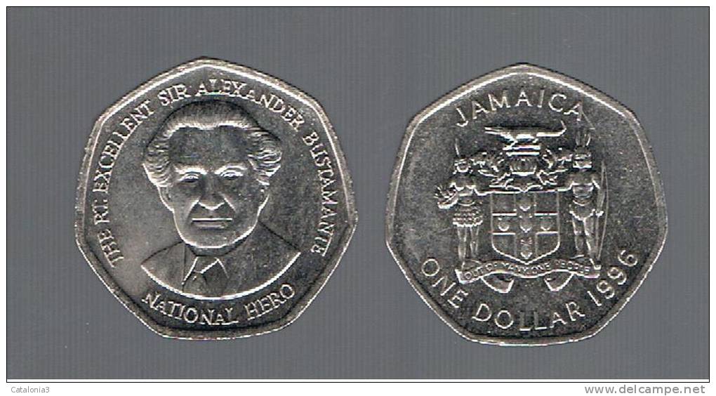 JAMAICA -   1 Dolar   1996  KM164 - Alexander Bustamante, Coin - Jamaica